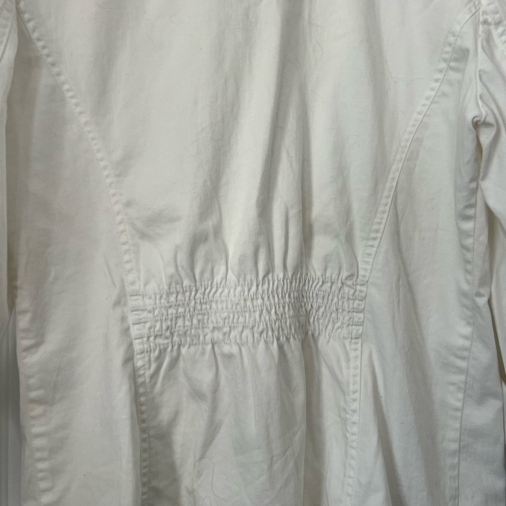 Charter Club Cream Trench Coat with Button Accents - Picture 2 of 7